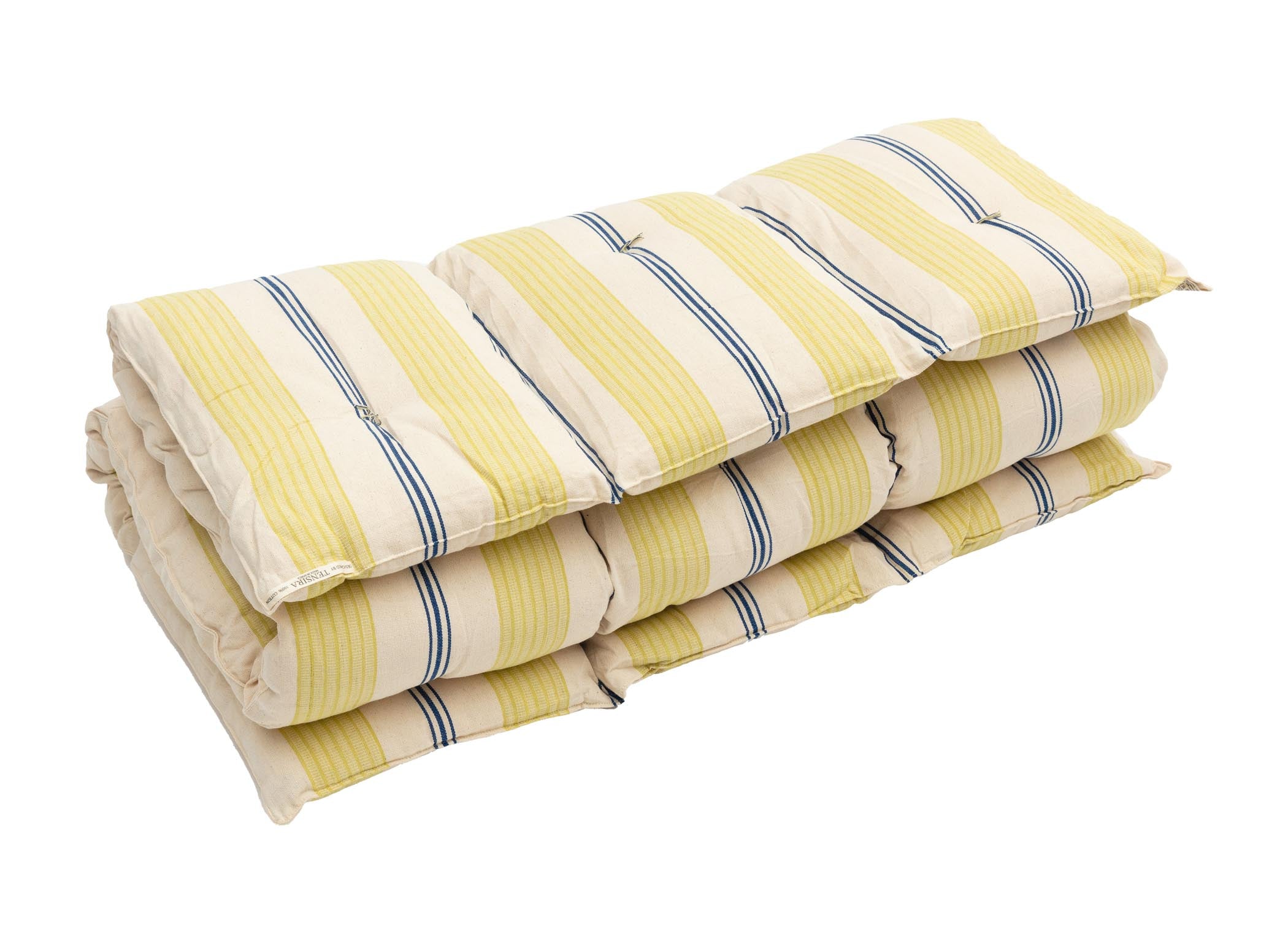 Tensira Kapok Mattress - Pistachio and Navy Stripes