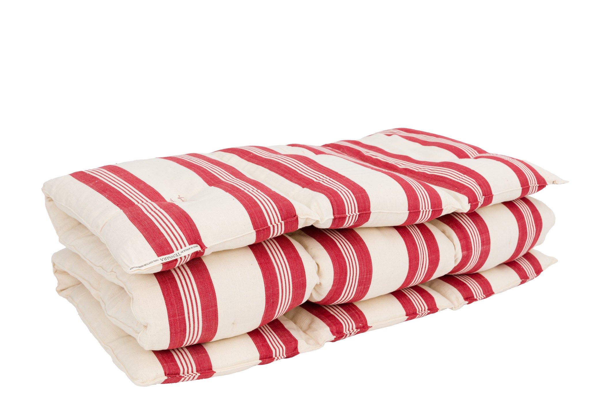 Tensira Kapok Mattress - Red Cabana Stripe