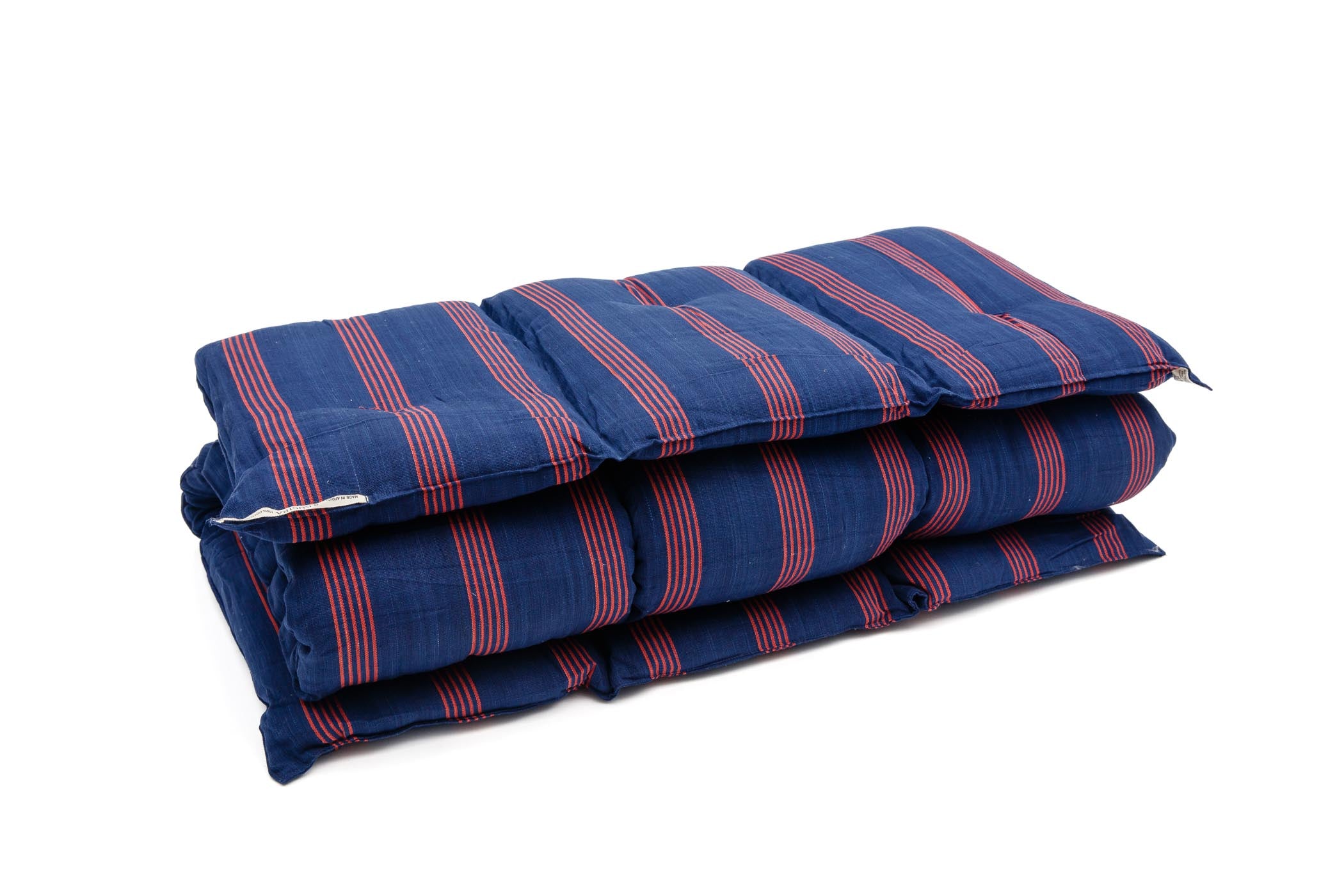 Tensira Kapok Mattress - Navy and Red Stripe