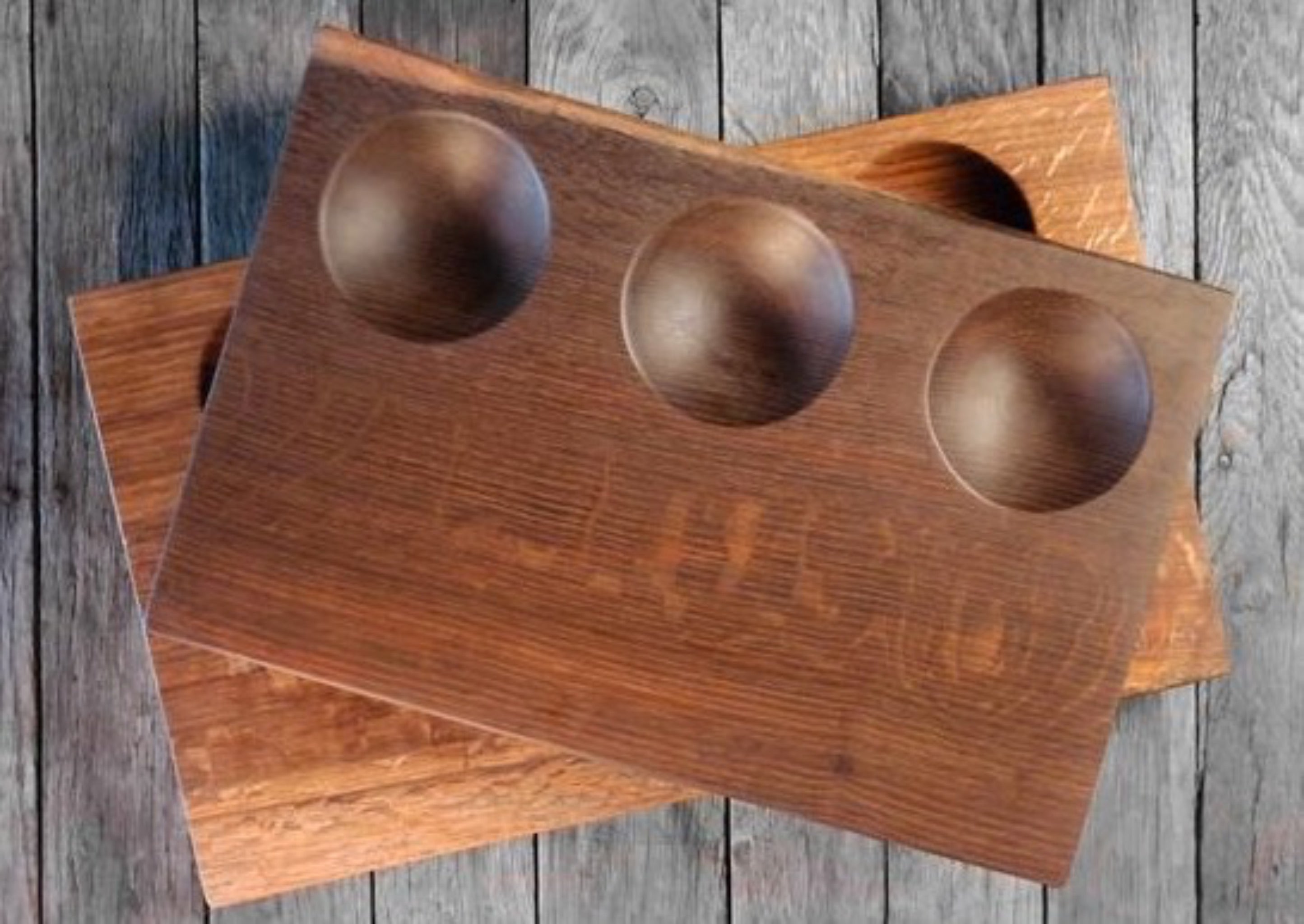 Fumed Oak Dip Board by Wooden Palate