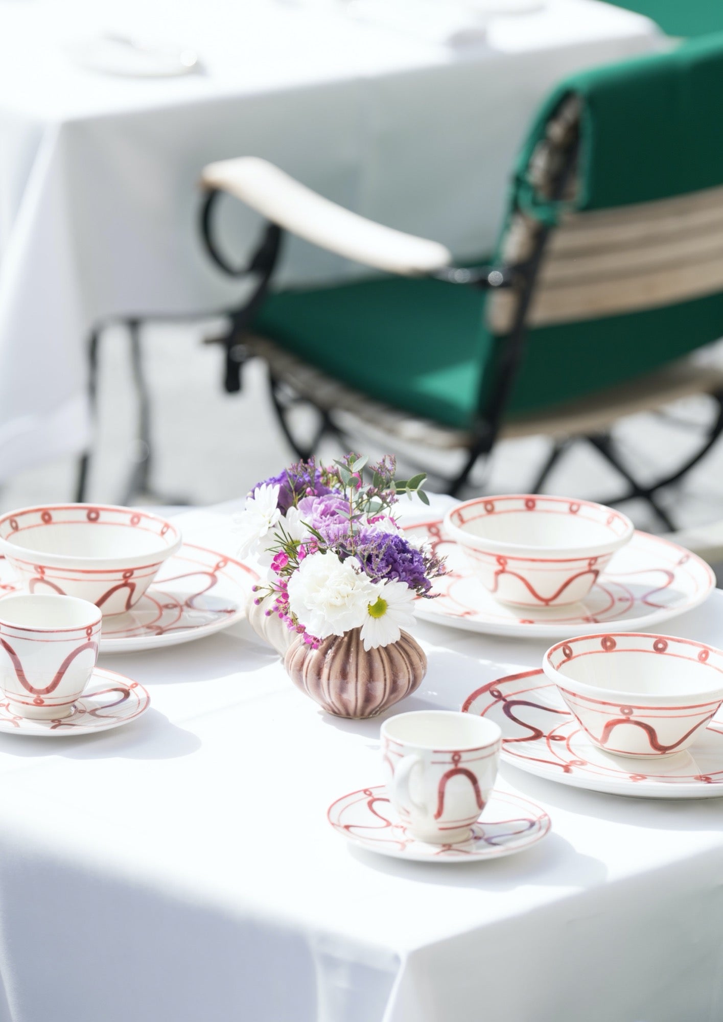 Themis Z espresso cup in fine porcelain adorned with hand-painted Serenity pattern. 100% handcrafted in Greece.