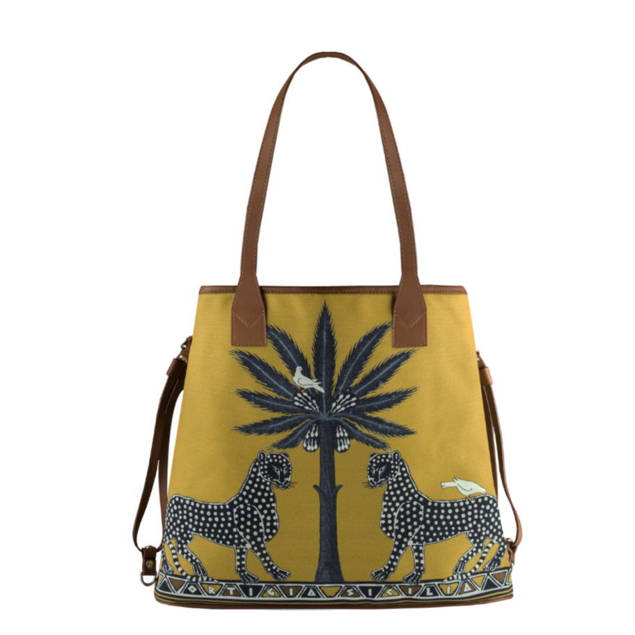 Ortigia Sicilia Gattopardo Canvas Tote Bag