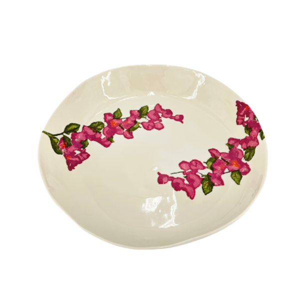 Via Coquina x Stamperia Bertozzi Bougainvillea Porcelain Serving Bowl
