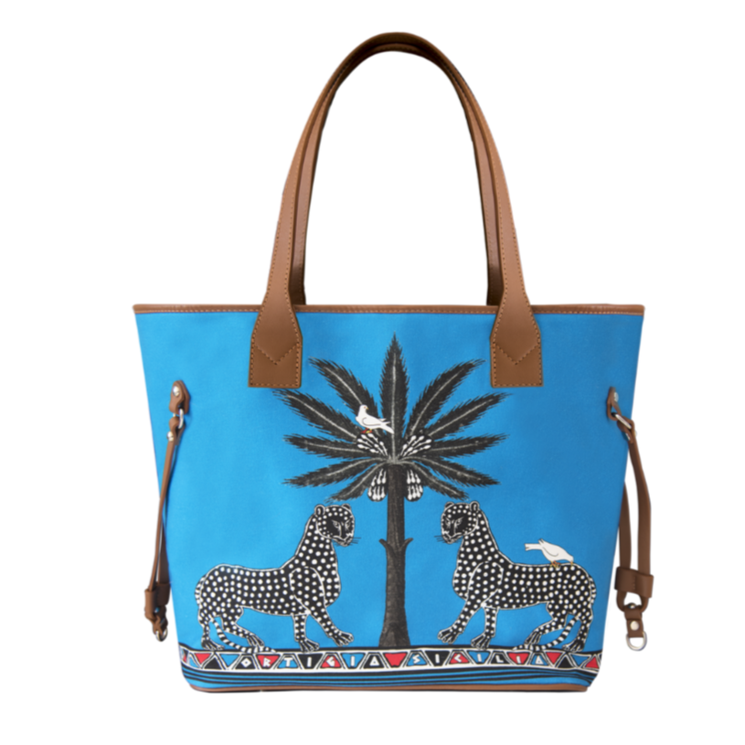 Ortigia Sicilia Gattopardo Canvas Tote Bag - Thumbnail 5