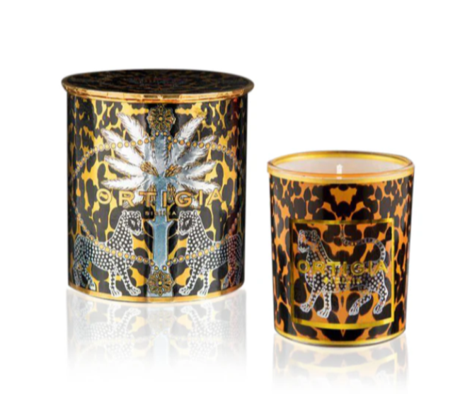 Ortigia Sicilia Ambra Nera Decorated Candle - Thumbnail 2