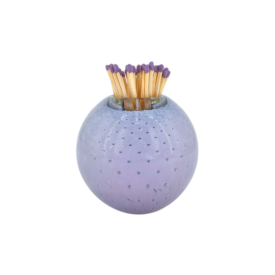 Handblown Glass Match Striker with Matches