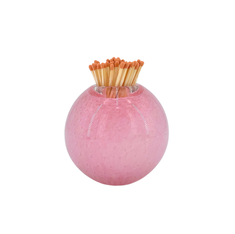 Handblown Glass Match Striker with Matches - Thumbnail 2