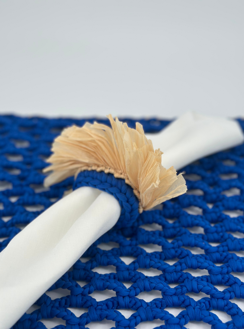 Fishnet Raffia Square Placemats - Thumbnail 2