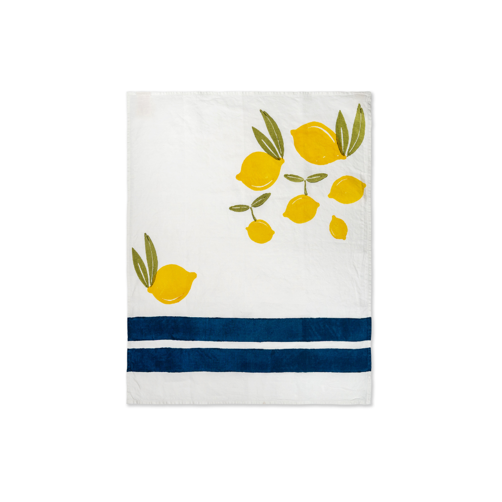 Stamperia Bertozzi Lemons Linen Tea Towel