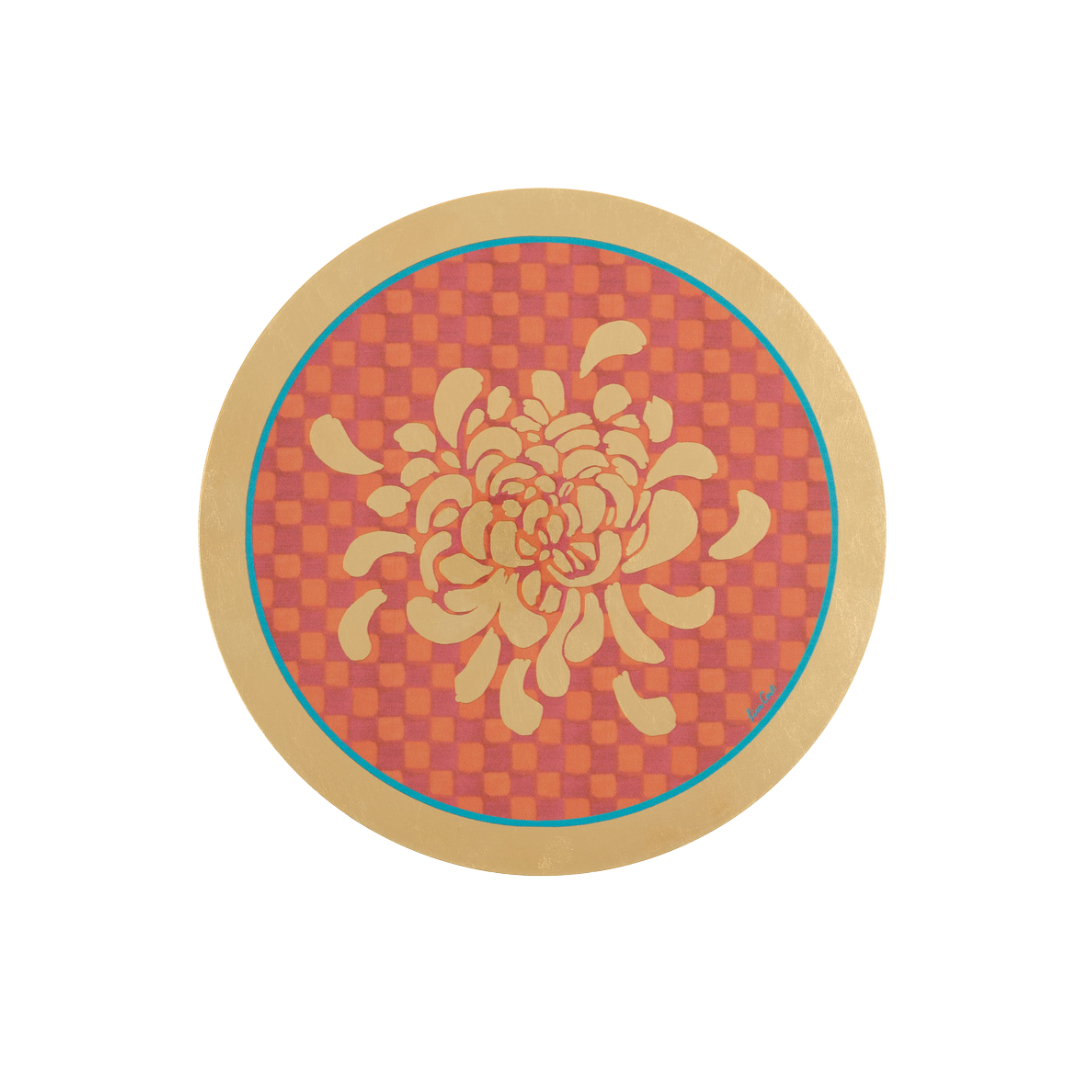 Lisa Corti Masonite Sughero and Oro Boule Blue Placemat - Thumbnail 2