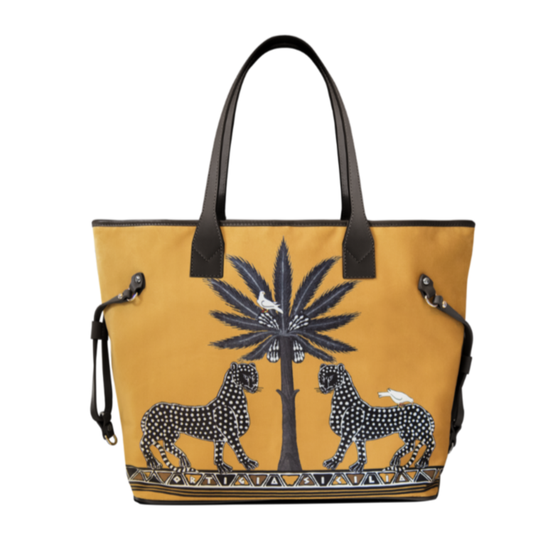 Ortigia Sicilia Gattopardo Velvet Tote Bag - Thumbnail 3