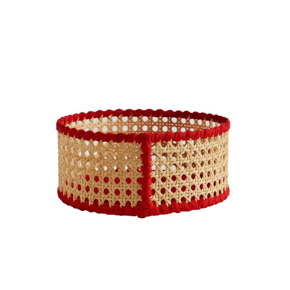 Wicker Medium Low Basket - Thumbnail 3