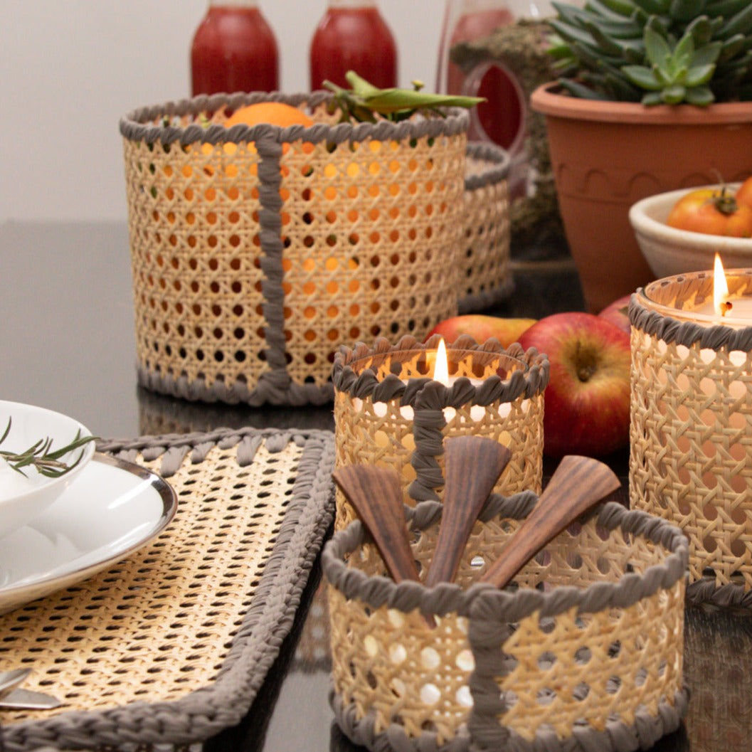 Wicker Medium Tall Basket - Thumbnail 2