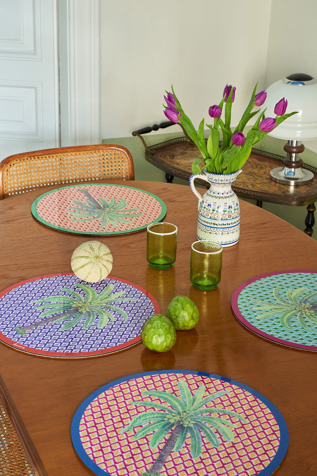 Lisa Corti Masonite Palma Yellow Placemat - Thumbnail 3