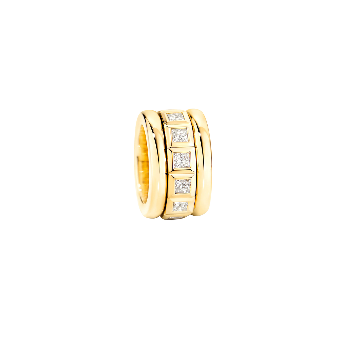 Tamara Comolli 18K Yellow Gold Curriculum Vitae Ring with Diamonds ...