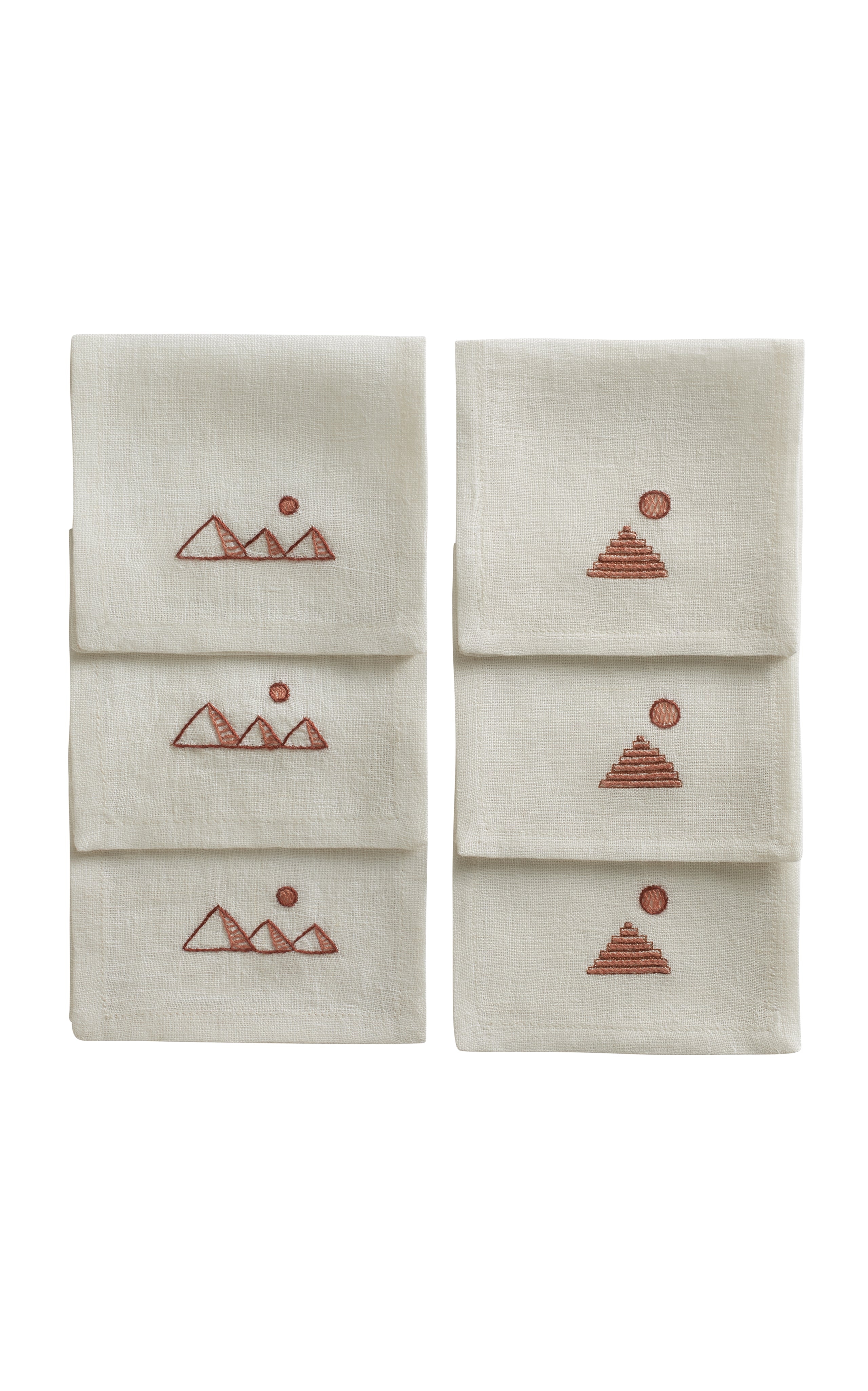 Pyramids Cocktail Napkins Set of 6