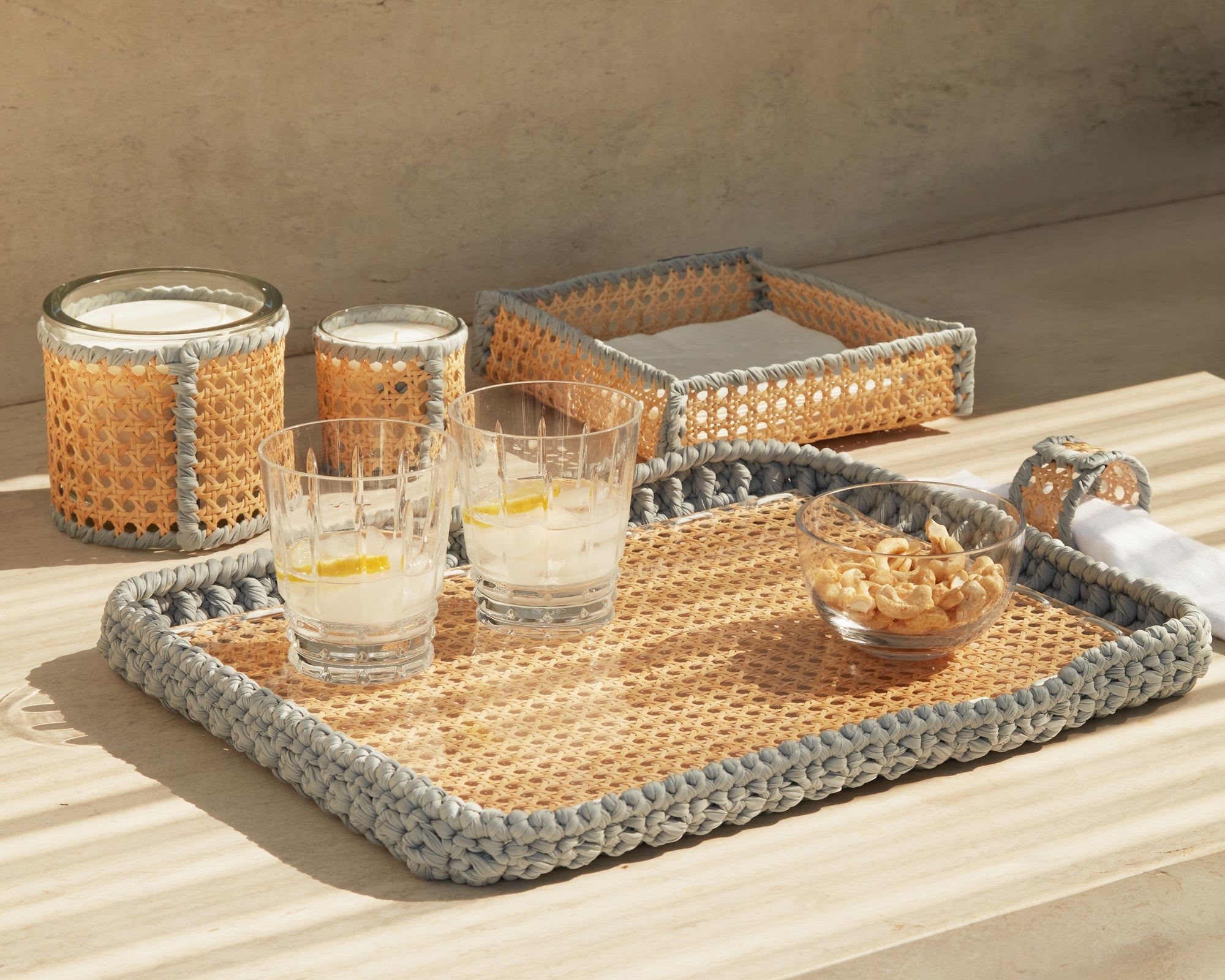Wicker Rectangular Tray - Thumbnail 2